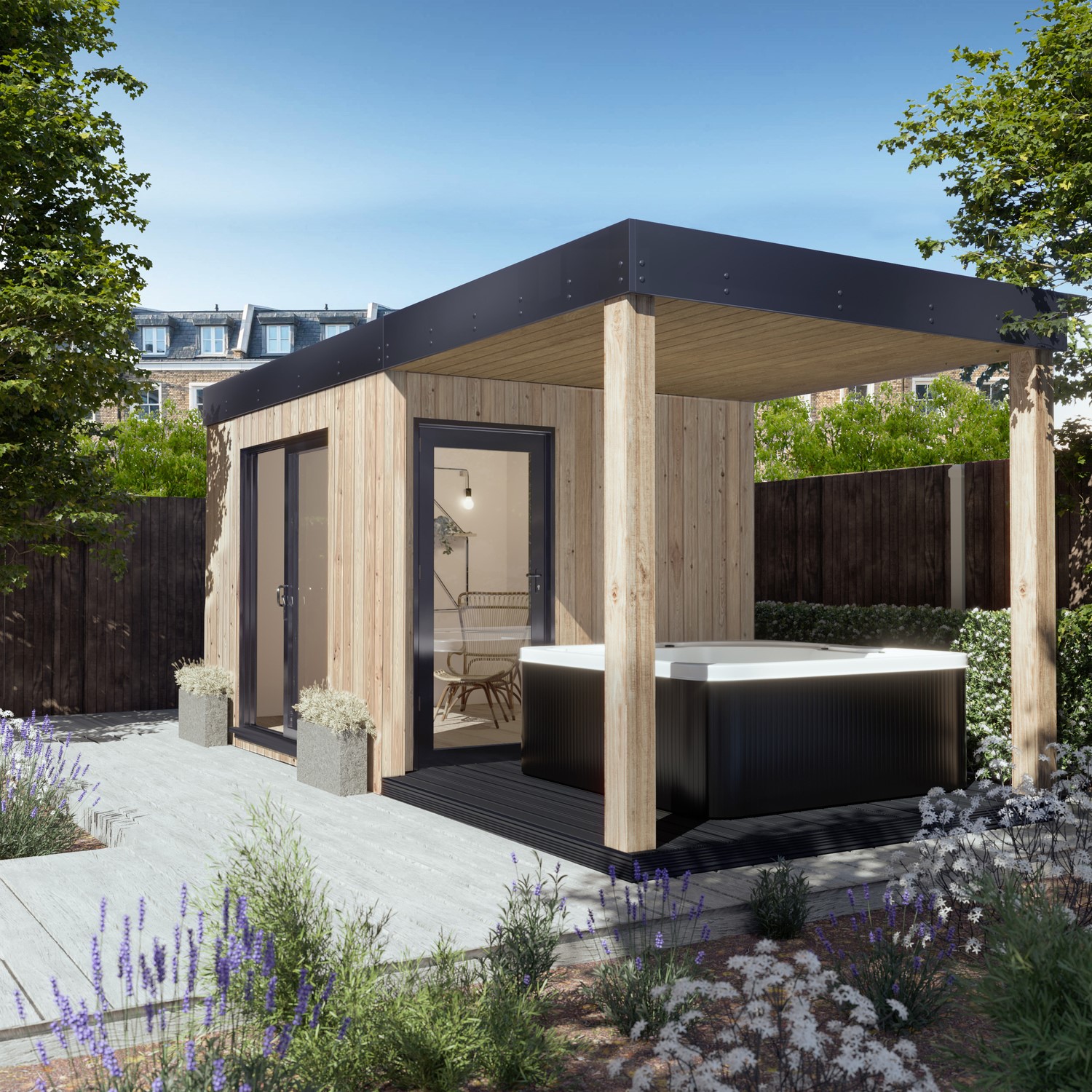 Read more about Insulated garden room with veranda 2.5m x 5.8m lusso
